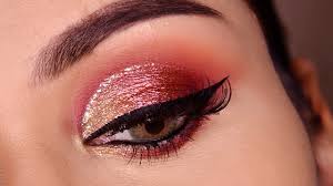 gold cut crease eye makeup tutorial