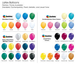 Balloon Color Chart Balloons Raleigh