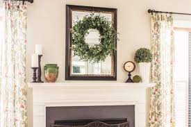 Summer Spring Fireplace Decor