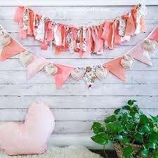 fabric banner and rag tie garland