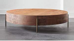 Low Round Wood Coffee Table Wooden It