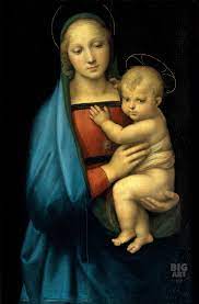 В 1550 году, 31 год спустя после смерти леонардо да винчи, джорджо вазари (1511—1574), автор биографий итальянских художников, писал, что мона лиза (сокр. Reprodukciya Kartiny Madonna S Mladencem Rafaelya Santi
