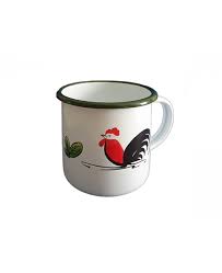 rooster enamel mug furniture