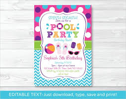 Free Printable Swimming Party Invitations Printable Pool Party