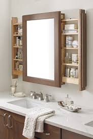vanity mirror cabinet with side pull