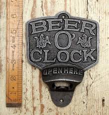 Bottle Opener Wall Mounted Beer O Clock
