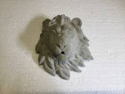 Lion Face Plaque Mask Stone Wall