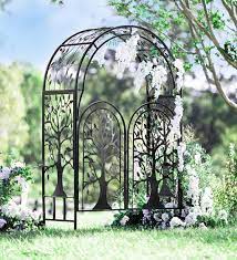 metal tree of life arched garden arbor