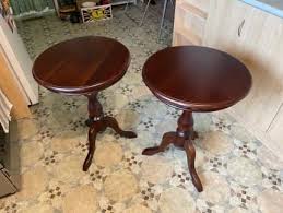 Pair Of Round Side Tables Buffets