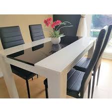 Chairs Glossy Wooden Dining Table