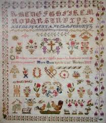 Cross Stitch Chart Antique French Sampler Pattern Marie