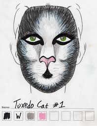 tuxedo cat makeup sketch 1 by
