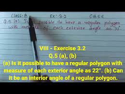 each exterior angle as 22 degrees