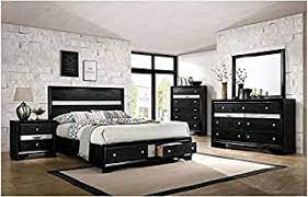 The set is constructed of hardwood solids and engineered wood with a rich ebony finish. Amazon Com Bedroom Sets Black Bedroom Sets Bedroom Furniture Home Kitchen