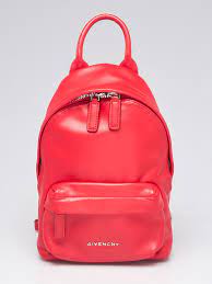 givenchy red leather mini backpack bag