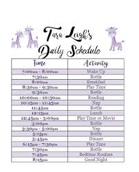 023 Template Ideas Baby Daily Routine Chart Excellent