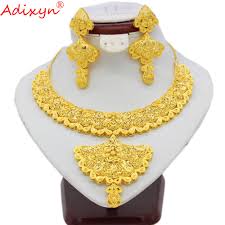 Us 128 0 Adixyn Sector Shape African Jewelry Sets For Women Gold Color Dubai Saudi Arabia India Bride Wedding Gifts N09066 In Jewelry Sets From