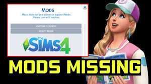 how to fix sims 4 mods not showing up