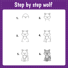 how draw a wolf drawing tutorial