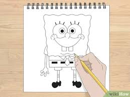 Sketsa spongebob hitam putih tanpa warna. Cara Menggambar Spongebob Squarepants 14 Langkah Dengan Gambar