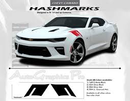 Details About 2016 2018 Camaro Ss Rs Hash Marks Vinyl Graphic Hood Decals 3m Racing Stripes