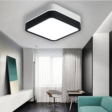 Subway square integrated led ceiling light. Led Deckenleuchte Eckig Doppel Design In Weiss Und Schwarz Ceiling Lights Living Room Living Room Lighting Chandelier In Living Room
