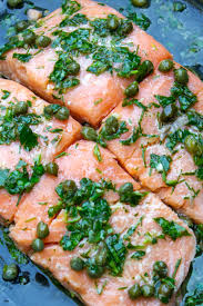 sous vide salmon with caper sauce two