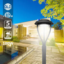100w Led Post Top Light With Photocell