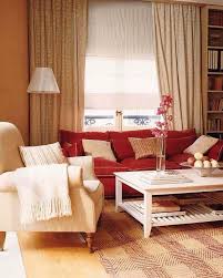 Beige Red Living Room Red Couch