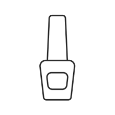 nail polish bottle linear icon thin