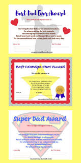 Printable Fathers Day Certificates Of Appreciation Gifts