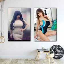 hitomi tanaka AV actress Decorative Canvas 24x36 Posters Room Bar Cafe  Decor Gift Print Art Wall Paintings