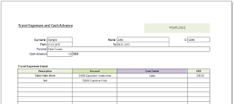Excel Template Free Travel Expense Report Template For