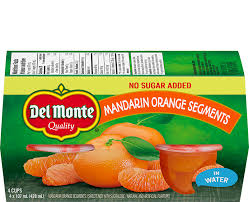 mandarins packed in water no sugar