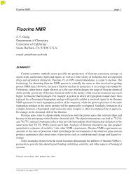 Pdf Fluorine Nmr