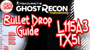 L115a3 Sniper Tx5i Scope 1km Bullet Drop Guide Ghost Recon Wildlands