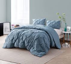 Indulge in the soft pleasures of this comforter set. Comfortable Oversize King Comforter Sets A Smoke Blue Pin Tuck Bedding