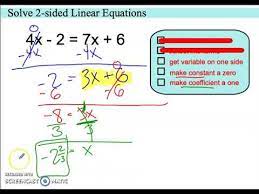Solve 2 Sided Linear Equations