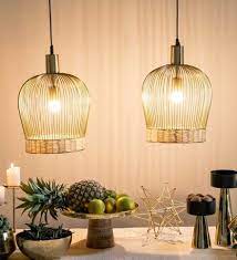 Dome Hanging Lights Sago Gold Iron Pendant Light By Logam Pepperfry