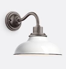 carson industrial red gooseneck wall sconce