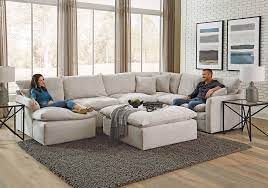 harper oyster 3pc laf chaise sectional
