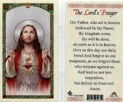The our father is based on these passages from the bible: Lord S Prayer Laminated Card Our Father Who Art In Heaven Hallowed Be Thy Name 745720054314 Ebay