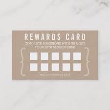 Reward Punch Card Simple Text Minimal Trendy Kraft