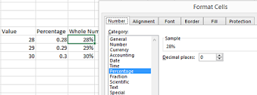 convert percene to whole number