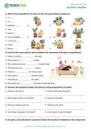 prepositions of place esl activities