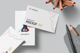 Design online and print your own business cards at home, or have us deliver high quality printing to you. 5 Free Business Card Mockups Without Photoshop Scenelab Online Mockups Made Easy