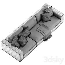 minotti hamilton sofa sofa 3d model