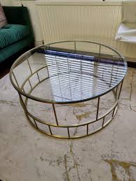 West Elm Glass Coffee Table Gold Rrp