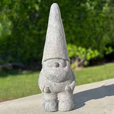 Garden Gnome Statue In Grey Fb52384am