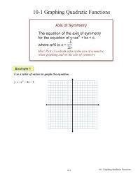 10 1 Graphing Quadratic Functions Odt